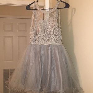 Gray homecoming dress